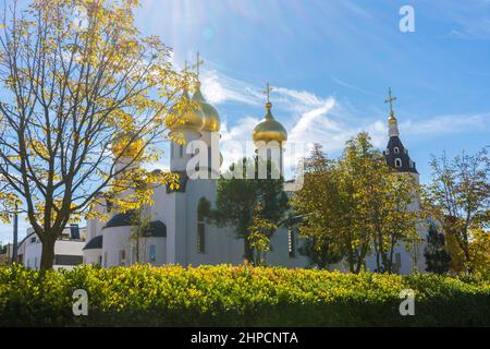 Kathedrale der Heiligen Maria Magdalena, russisch-orthodoxe Kirche, Moskauer Patriarchat in Madrid Stockfoto