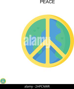 Einfaches Vektorsymbol „Peace“. Illustration Symbol Design-Vorlage für Web mobile UI-Element. Stock Vektor