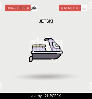 Jetski einfaches Vektor-Symbol. Stock Vektor