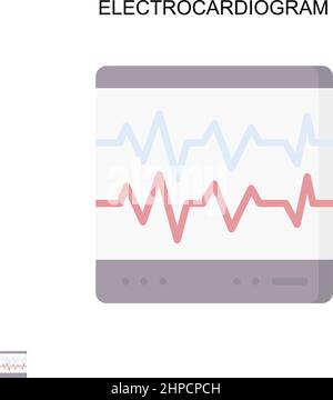 Einfaches Vektorsymbol für Elektrokardiogramm. Illustration Symbol Design-Vorlage für Web mobile UI-Element. Stock Vektor