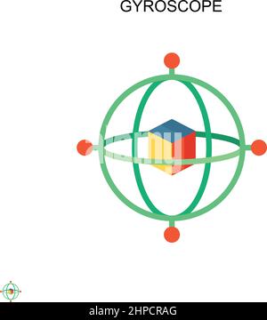 Einfaches Vektorsymbol für Gyroskop. Illustration Symbol Design-Vorlage für Web mobile UI-Element. Stock Vektor