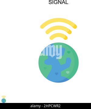 Signal Simple Vector-Symbol. Illustration Symbol Design-Vorlage für Web mobile UI-Element. Stock Vektor