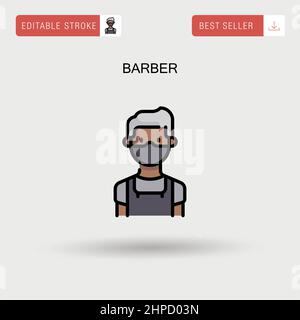 Einfaches Vektor-Symbol für Barber. Stock Vektor