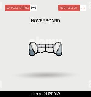 Einfaches Vektorsymbol auf dem Hoverboard. Stock Vektor