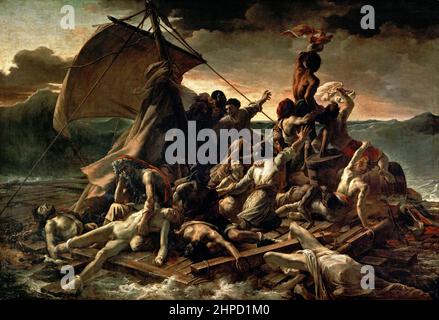 Das Raft der Medusa [Scène de Naufrage] des französischen Malers Théodore Géricault (1791–1824), gemalt zwischen (1818-19). Stockfoto