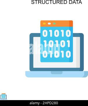 Einfaches Vektorsymbol für strukturierte Daten. Illustration Symbol Design-Vorlage für Web mobile UI-Element. Stock Vektor