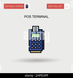 Einfaches Vektorsymbol für POS-Terminals. Stock Vektor