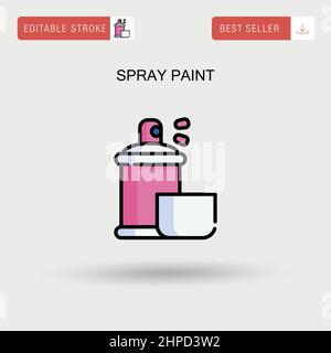 Einfaches Vektorsymbol für Spritzlackierung. Stock Vektor