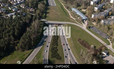 Autobahnkreuz Kreuzung Crossing Road Stockfoto