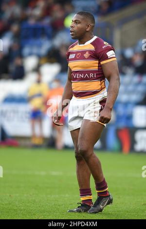 Huddersfield, England - 19. Februar 2022 - Jermaine McGillvary (2) von Huddersfield Giants während der Rugby League Betfred Super League Runde 2 Huddersfield Giants vs Hull Kingston Rovers im John Smith's Stadium, Huddersfield, UK Dean Williams Stockfoto