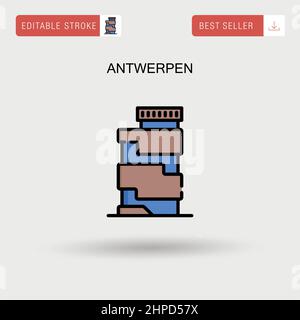 Antwerpen einfaches Vektorsymbol. Stock Vektor