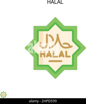 Einfaches Halal-Vektorsymbol. Illustration Symbol Design-Vorlage für Web mobile UI-Element. Stock Vektor