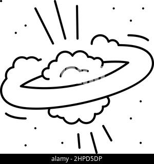 Big Bang Linie Symbol Vektor schwarz Illustration Stock Vektor