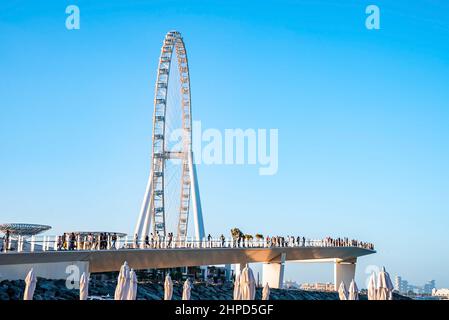 Ain Dubai, das größte Riesenrad der Welt. Stockfoto