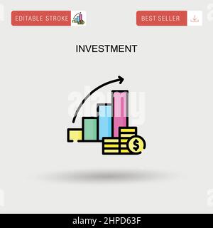 Einfaches Vektor-Symbol für Investitionen. Stock Vektor