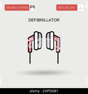 Einfaches Vektorsymbol für Defibrillatoren. Stock Vektor