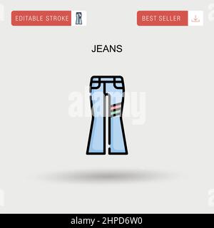 Jeans einfaches Vektor-Symbol. Stock Vektor