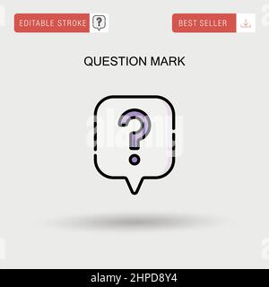 Fragezeichen einfaches Vektorsymbol. Stock Vektor