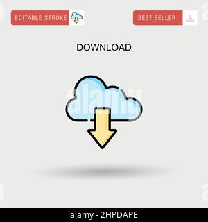 Einfaches Vektorsymbol herunterladen. Stock Vektor