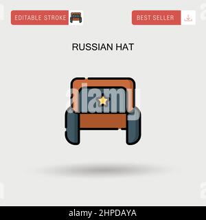 Russischer Hut einfaches Vektor-Symbol. Stock Vektor