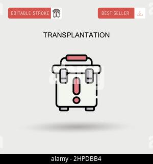 Einfaches Vektorsymbol für Transplantation. Stock Vektor