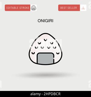 Einfaches Vektorsymbol Onigiri. Stock Vektor