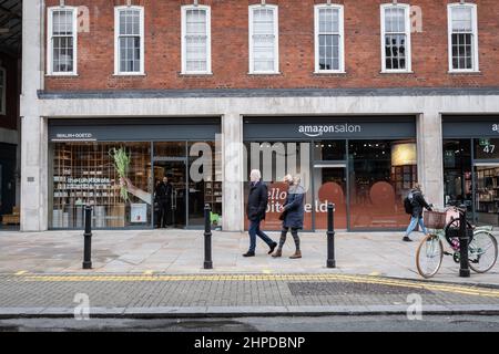 Amazon Salon in der Nähe der Liverpool Street Station in London, Großbritannien Stockfoto