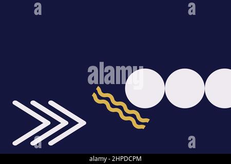 Moderner farbenfroher einfacher Hintergrund mit organischen abstrakten Elementen und dynamischen Formen. Minimalistischer Stil. Entwerfen Sie Vorlagenplakate oder Visitenkarten. Stockfoto