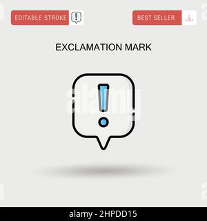 Ausrufezeichen einfaches Vektorsymbol. Stock Vektor