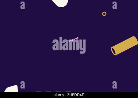 Moderner farbenfroher einfacher Hintergrund mit organischen abstrakten Elementen und dynamischen Formen. Minimalistischer Stil. Entwerfen Sie Vorlagenplakate oder Visitenkarten. Stockfoto