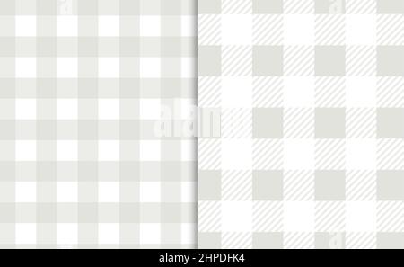 Vichy Nahtloses Set. Pastellfarbenes Gingham-Muster. Hintergrund für Ostern, Tapete, Decke. Stock Vektor