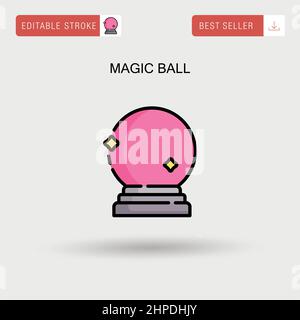 Magic Ball einfaches Vektor-Symbol. Stock Vektor