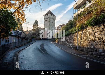Allenwinden Tower (Allenwindenturm) an der Musegg Wall (Museggmauer) Luzern, Schweiz Stockfoto