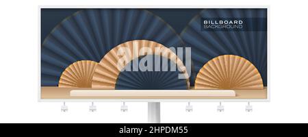 Studio-Hintergrund im chinesischen Stil für Produktanzeige. Stock Vektor