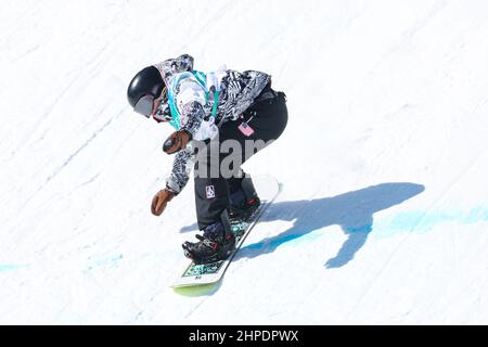 Courtney Rummel (USA), 14. FEBRUAR 2022 - Snowboarden: Die Big Air-Qualifikation der Frauen während der Olympischen Winterspiele 2022 in Peking bei Big Air Sho Stockfoto