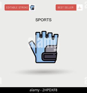 Einfaches Vektor-Symbol für Sportübertragungen. Stock Vektor