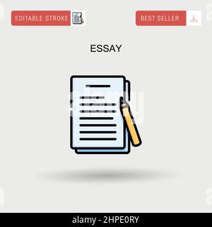 Einfaches Vektorsymbol für Essays. Stock Vektor