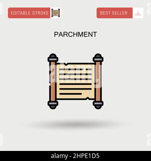 Einfaches Vektorsymbol für Pergament. Stock Vektor