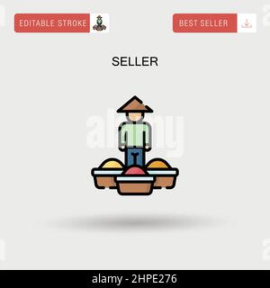 Seller Simple Vector-Symbol. Stock Vektor