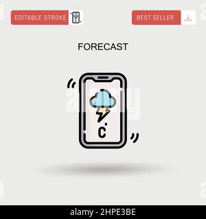 Einfaches Vektorsymbol „Prognose“. Stock Vektor