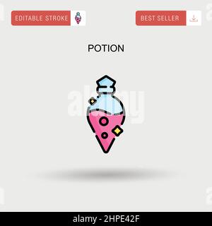 Potion Simple Vektor-Symbol. Stock Vektor