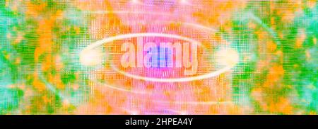 Ein abstraktes psychedelisches Burst-Shape-Hintergrundbild. Stockfoto