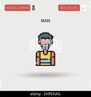 Man Simple Vektor-Symbol. Stock Vektor