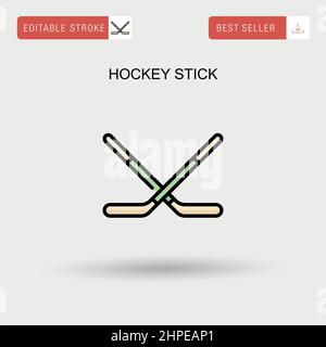 Hockey Stick einfaches Vektor-Symbol. Stock Vektor