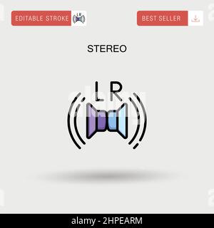 Einfaches Stereo-Vektorsymbol. Stock Vektor