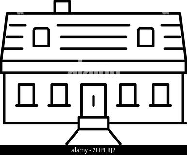 abbildung des symbols für die cape Cod House Line Stock Vektor