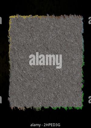 Ein abstraktes neonfarbenes Grunge-Randbild. Stockfoto