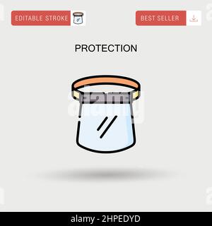 Einfaches Vektorsymbol für Schutz. Stock Vektor