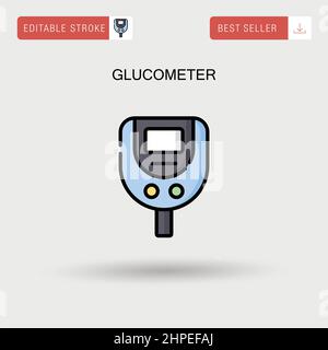 Einfaches Vektorsymbol für Glucometer. Stock Vektor