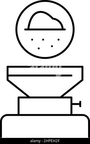 Abbildung des Symbols für die pharmazeutische Produktionslinie für die Filtration Stock Vektor